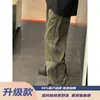 Calça Cargo Casual Grossa com Forro de Fleece para Outono e Inverno Masculina, Calça Longa Versátil e Moderna com Três Listras, Novo Modelo 2025