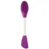 Pincel de Silicone Dupla Face para Máscara Facial do Fabricante em Estoque para Aplicação de Limpador Tipo Lama, Escova para Cravos, Escova de Limpeza Facial, Processamento de Beleza