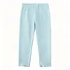 Novas Calças Leggings Infantis Transfronteiriças de Primavera e Outono, Calças Longas Franzidas para Crianças, Calças Outerwear Elásticas Justas para Bebês Meninas