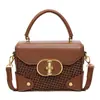 Bolsa de Mão Quadrada Pequena Versátil Popular Transfronteiriça para Mulheres 2025 Inverno Nova Tendência Moda Bolsa de Ombro Único Transversal