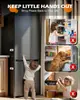 Cerradura para refrigerador, versión mejorada para protección infantil - adecuada para puertas de refrigerador, congelador, horno, gabinetes y cajones. Hecho de material ABS duradero, con respaldo adhesivo. No se requieren herramientas ni taladros. Blanco.