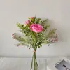 Ramo de Loto Simulados de Mano, Ramo Simulados, Diseño de Flores Artificiales, Ramo de Mano para Boda, Arreglo de Flores de Seda