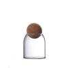 Pote de Vidro Transparente de Alto Borossilicato Pote Selado Pote de Armazenamento Pote de Armazenamento de Grãos para Cozinha Pote de Chá Esférico com Rolha de Cortiça
