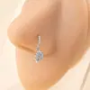Anillo de Nariz Colgante de Corona Caliente Transfronterizo Zirconia Microincrustada Joyería de Nariz Perforada Popular de Alta Gama Europea y Americana de Moda Fresca