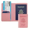 Portapasaporte Cuero PU Ranura para Múltiples Tarjetas Bolsa de Pasaporte de Viaje Cubierta Protectora de Pasaporte Anti-Magnético RFID Portatarjetas Portátil
