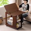 Mesa Auxiliar Móvil, Mesa de Café Pequeña para Sala de Estar, Mesa Lateral para Sofá, Mesa de Esquina, Mesa Pequeña Móvil Multifuncional, Gabinete Lateral Sencillo