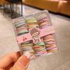 Mini Elásticos de Cabelo Infantis para Meninas, Suaves com o Cabelo, Elásticos do Tamanho de um Polegar, Cordas de Cabelo Coloridas de Alta Elasticidade Fofas para Meninas, Atacado
