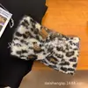 Diadema de Punto con Estampado de Leopardo Retro para Lavar el Cabello, Diadema Ancha de Invierno Otoño para Mujer, Accesorios para el Cabello