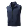 Chaleco exterior de secado rápido para primavera y otoño, chaleco sin mangas a prueba de viento e impermeable, casual, transpirable, resistente al desgaste, chaqueta deportiva con cuello alto