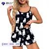 Europa Transfronteiriça temu Comércio Exterior 2026 Verão Seda de Leite Alça Espaguete Pijama Feminino Roupa de Casa Venda Direta da Fábrica Atacado
