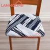 Funda de Silla Elástica Estampada Transfronteriza Todas las Estaciones Universal Seda de Leche Estilo Simple Decoración de Hogar y Restaurante Funda de Asiento de Silla a Prueba de Polvo