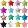 Balão de filme de alumínio estrela de cinco pontas cor sólida de 18 polegadas decoração de festa de casamento balão de folha de alumínio estrela atacado