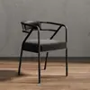 Silla de Comedor de Hierro Forjado de Lujo Nórdico Silla con Respaldo para el Hogar Silla de Ocio Moderna para Restaurante Celebridad de Internet Silla de Oficina para Restaurante de Hotel