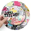 50 Pegatinas de Graffiti MEME sarcásticas Personalizadas Transfronterizas Más Vendidas Frases Cortas en Inglés Decorativas Creativas para Tazas de Agua