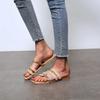 Sandalias de playa de tacón plano con punta cuadrada y colores a juego para mujer, de talla grande, para comercio exterior europeo y americano, transfronterizo de eBay