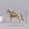 Bolsa de Dinero con Cabeza de Toro de Latón y Cola de Caballo, Adorno para Escritorio de Oficina, Adorno Artesanal Decorativo de Objeto Antiguo Sólido Vintage