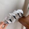 Diadema Pequeña Tejida Estilo Chanel Ola Dulce Lujo Ligero Pinza para el Cabello sin Pinza Peine Elegante con Dientes Diseño Antideslizante Diadema