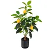 Bonsai de limoeiro artificial planta verde limão falso árvore falsa adereços de decoração flor artificial decorativa flor artificial decoração atacado