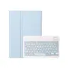 Funda con Teclado Bluetooth Inalámbrico y Ranura para Lápiz de Cuero para Samsung Tablet A9+ Funda Protectora S6Lite S9Fe+