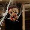 Decoración de Halloween Transfronteriza Personajes de Películas de Terror Decoraciones Calabaza Plana Acrílica Colgante para Fiesta de Terror