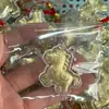 2026 Ano do Cavalo Folha de Ouro Imitação Desenho Animado Pônei Cordão Vermelho Chaveiro Riqueza Instantânea Lanyard para Celular Pingente Transmissão ao Vivo Dropshipping