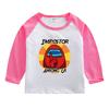 Camiseta de manga comprida para meninos outono 2022 nova tendência infantil blusa de base roupas de algodão infantil primavera e outono