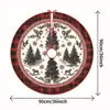 Saia de Árvore de Natal Transfronteiriça Novo Desenho Homem de Gengibre Impressão Digital Decorações de Natal Saia de Árvore Criativa Atacado