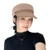 Amor de Hepburn~ Nuevo Estilo de Verano Boina con Forma de Paja para Mujer, Estilo Coreano, Elegante Retro de Moda para el Día a Día Gorra de Pato