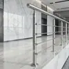 Barandales de Ingeniería de Acero Inoxidable, Pasamanos Cepillados, Pasamanos de Metro, Pasamanos de Escalera de Evacuación contra Incendios Escolares de Autoinstalación, Postes