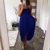 2022wish Amazon ebay Vestido de malha solta com alça irregular europeu e americano, roupas femininas