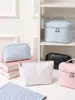 Em Estoque Bolsa de Maquiagem Simples Toque de Luxo Viagem de Negócios Viagem Bolsa de Higiene Pessoal Leve Grande Capacidade Bolsa de Armazenamento Portátil para Exterior