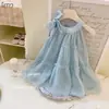 TIMO Verano Nuevo Vestido Niña Verano Cuello Estilo Étnico Vestido Chaleco Vestido Infantil Princesa Vestido de Moda