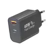 Nitruro de Galio Ac Estándar Europeo 40W Cargador Apple Adecuado para Samsung Carga Rápida Cargador Apple 16 Fuente de Fábrica Certificación Ce