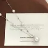 Colar de Pérolas Gypsophila Vintage Estilo Francês para Mulheres, Luxo Leve, Sensação de Alto Padrão, Corrente para Clavícula Choker Versátil de Moda Único e Exquisito