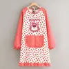 Bata de Lona Estilo Occidental Coreano para Catering y Trabajo, Ropa de Trabajo de Manga Larga para Puestos, Ropa Protectora Exterior, Anti-Suciedad y Resistente a Manchas, Mujeres del Hogar