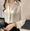 Camisa de Gasa para Mujer 2026 Primavera y Otoño Nuevo Estilo Coreano Holgada Talla Grande Elegante Manga Larga Profesional Camisa OL