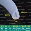 Tira de borde en forma de U de silicona transparente, tira de borde de vidrio, tarjeta de 1234567810 mm, tira de borde de tablero de chapa, tira en forma de U