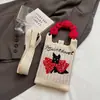 Monedero para Fiesta Estudiantil, Bolso para Teléfono Móvil de Compras, Bolso de Hombro Pequeño Tejido, Bolso de Mano Lindo Versátil, Bolso Cruzado Mini para Mujer
