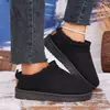 Botas de Nieve Cortas para Mujer Estilo Nuevo Invierno 2026 con Forro de Lana, Engrosadas, Slip-On, Cálidas, Antideslizantes, Zapatos de Algodón con Suela Gruesa