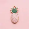 Colgante de Frutas Mixtas Fresa Plátano Cereza Manzana Piña Durazno Aleación Goteo de Aceite Accesorios para Joyería DIY