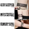 Pegatinas de Tatuaje Herbal con Banda para el Brazo Transfronterizas Impermeables de Larga Duración Espina Grulla Dragón Flor Tatuajes Geniales para el Brazo para Hombres y Mujeres