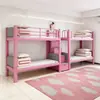Beliche com Estrutura de Ferro Espessada, Beliche para Dormitório Estudantil, Cama para Apartamento de Funcionários, Cama de Solteiro para Canteiro de Obras