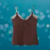 Para Estilo Europeo y Americano Transfronterizo 2025 Nueva Ropa para Mujer Sexy Versátil Decorado con Encaje Textura de Satén de Seda Tirantes