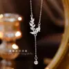 Colar Romântico de Prata de Lei S925 com Borla de Trigo para Mulheres 2025 Novo Design de Nicho de Luxo Acessível Colar Elegante para Clavícula