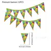 Nuevo Fiesta de Carnaval Mexicano Tema de Carnaval Pancarta de PE Bandera de Fiesta Bandera Triangular Decoración