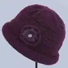 Gorro de Invierno para Mujeres de Mediana Edad y Mayores, Abuela, Personas Mayores, Gorro Cálido de Lana, Cortavientos, Con Felpa, Protección para Orejas de Señora Mayor, Gorro de Algodón Tejido