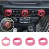 Adequado para 18-25 Jeep Wrangler Botão de Áudio Ar Condicionado Anel Decorativo de Farol Jljlu Interior do Carro