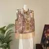 Chaleco Retro Artístico de Estilo Chino Nuevo Zhi Li con Cuello Alto Verano 2026 Nuevo Chaleco Ligero de Cruce Frontal para Mujer