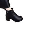 Botines de suela blanda para mujer, colección de invierno 2026, engrosados y forrados de felpa, cálidos botines de algodón para el Noreste, versátiles y antideslizantes, con tacón grueso, adecuados para madres