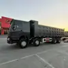 Exportação Anual de Caminhões Basculantes Howo Usados de 12 Rodas com Direção Esquerda/Direita, Caminhões com Cabine Específica para Túneis para Uso em Túneis